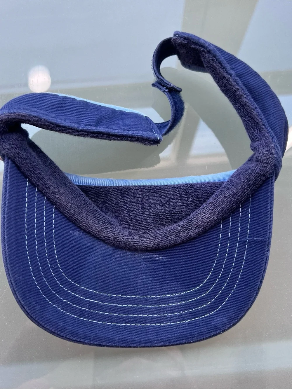 The Children's Place Navy Visor with Light Blue Trim and Rhinestones